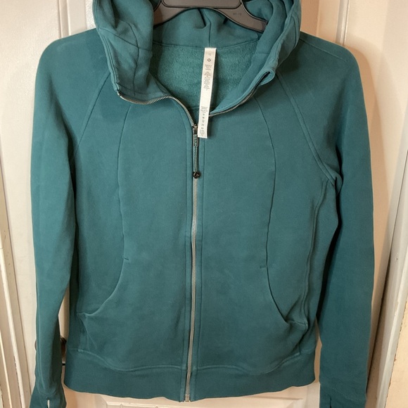 lululemon athletica Tops - Lululemon scuba full zip Heathered desert teal size 12